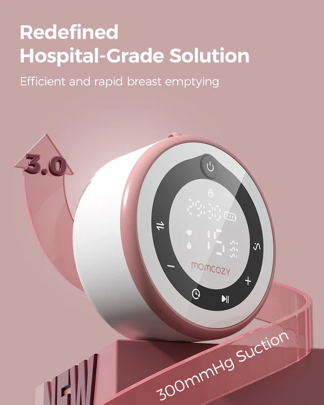 Momcozy V1 Pro | Hospital Grade | Hands-Free & Portable Wearable Pump, Double