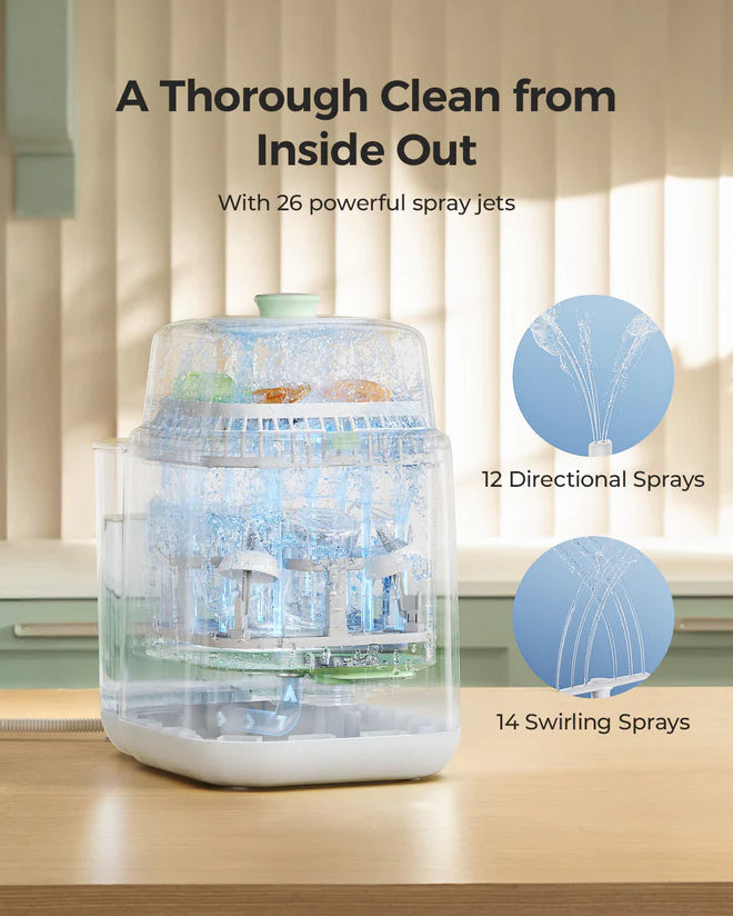 Momcozy KleanPal Pro Baby Bottle Washer, Sterilizer & Dryer