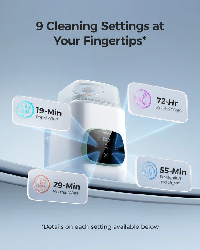 Momcozy KleanPal Pro Baby Bottle Washer, Sterilizer & Dryer