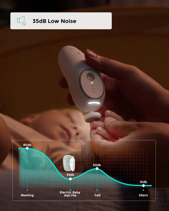 Momcozy Electric Baby Nail File - Low Noise & Rechargeable