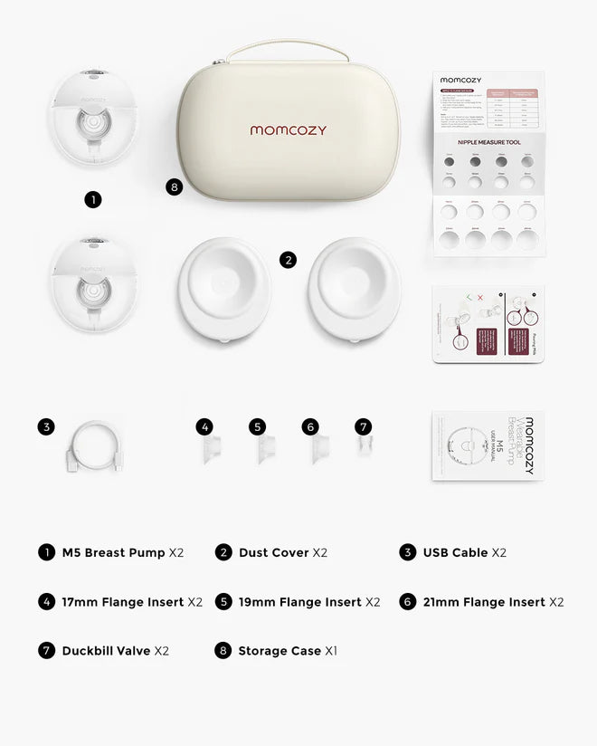 Momcozy M5 All-in-one Wearable Breast Pump | Painlessly Pump