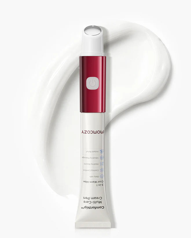 Momcozy 3-in-1 Multi-Care Electric Nipple Cream Pen (Warming, Cooling & Vibration)