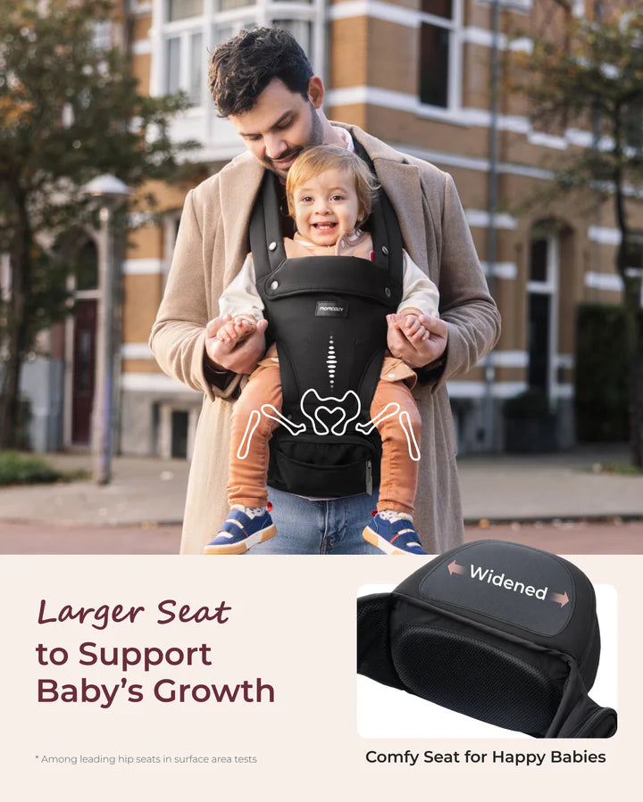 Momcozy Move2Fit 2-in-1 Hip Seat Baby Carrier (6-Way Support)