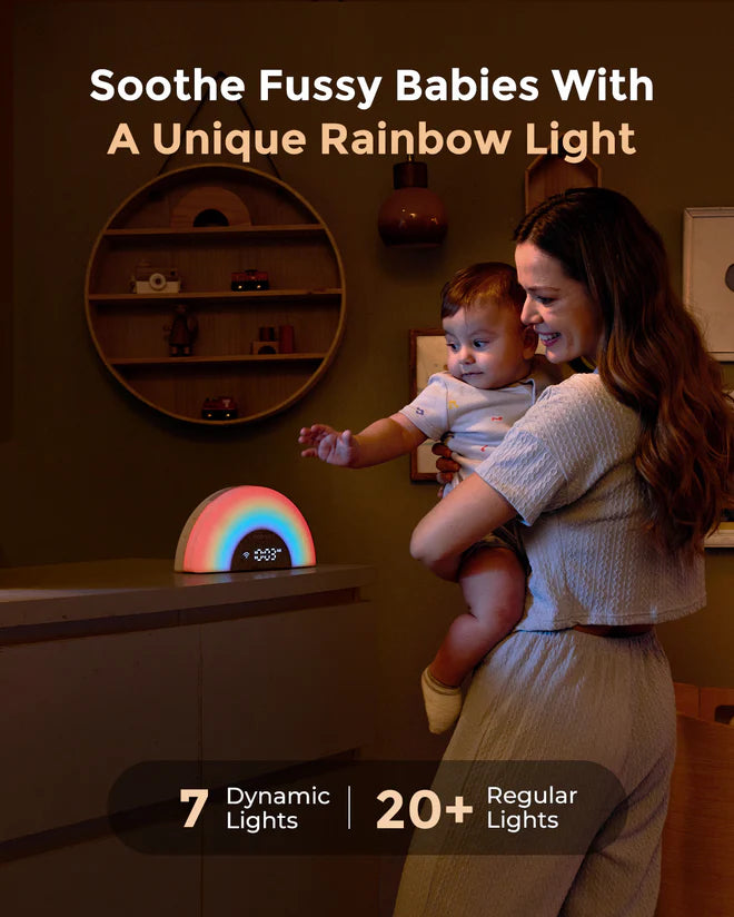 Momcozy DreamSync™ Smart Baby Sound Machine - Rainbow Light & App Control