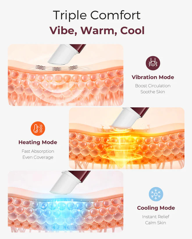 Momcozy 3-in-1 Multi-Care Electric Nipple Cream Pen (Warming, Cooling & Vibration)