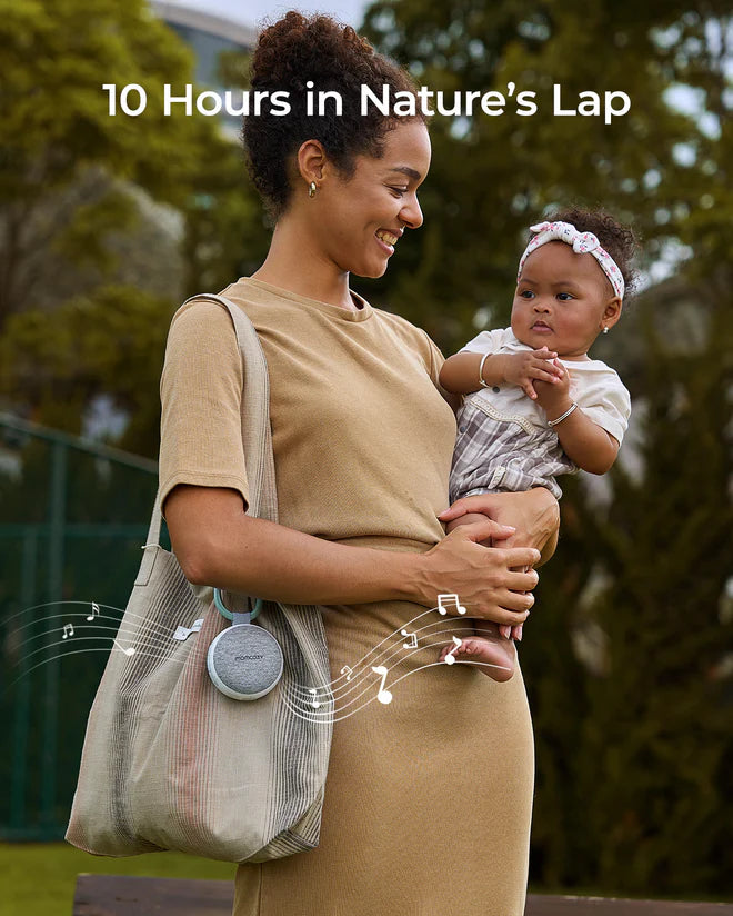 Momcozy Portable Sound Machine with Night Light (Premium Fabric Edition)