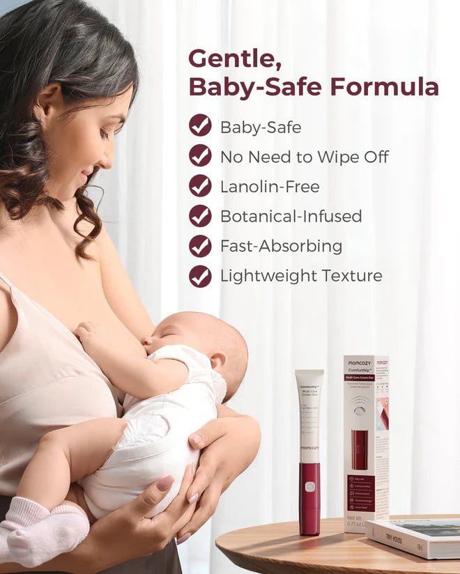 Momcozy 3-in-1 Multi-Care Electric Nipple Cream Pen (Warming, Cooling & Vibration)