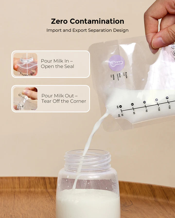Momcozy Temperature Sensing Breastmilk Storage Bags (Zero Leak)