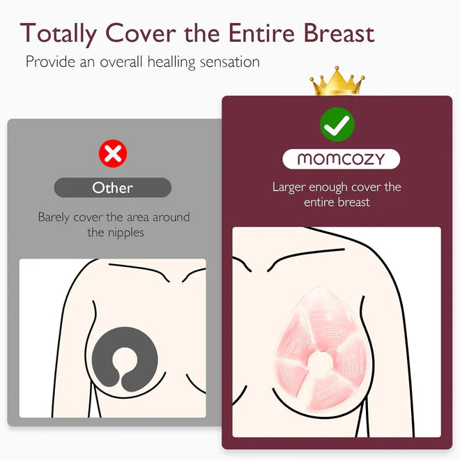 Momcozy Hot and Cold Breast Therapy Pads with Soft Covers (2 Pack)