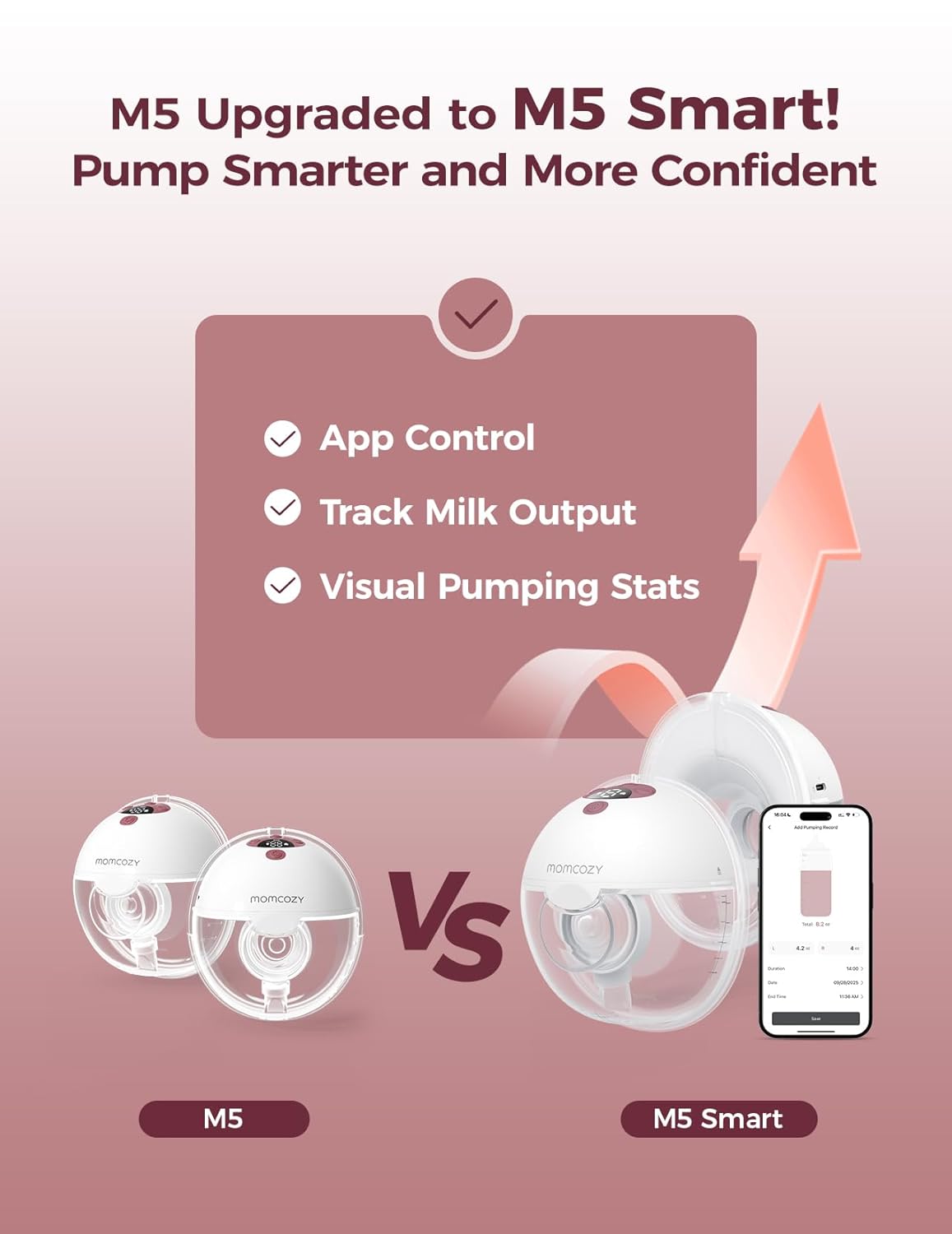 Momcozy M5 All-in-one Wearable Breast Pump | Painlessly Pump