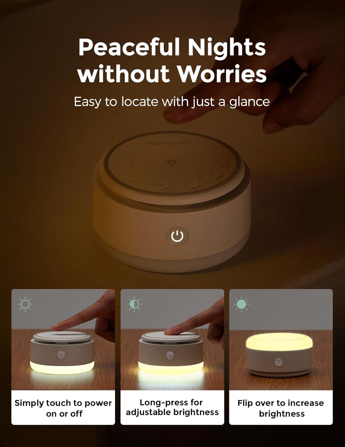 Momcozy Portable Baby Sound Machine - Long Battery Life