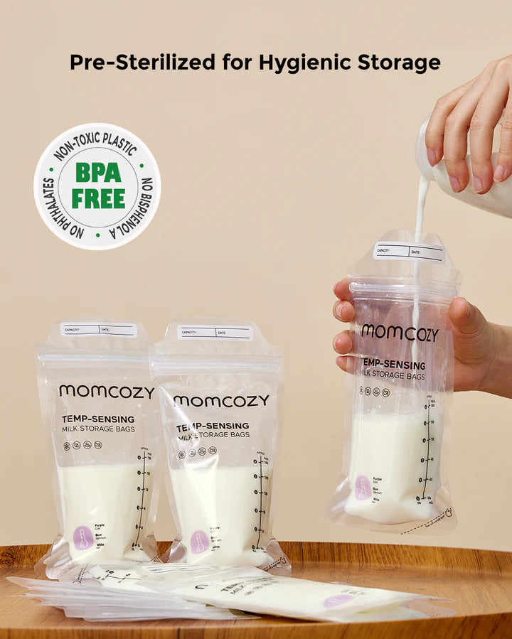 Momcozy Temperature Sensing Breastmilk Storage Bags (Zero Leak)