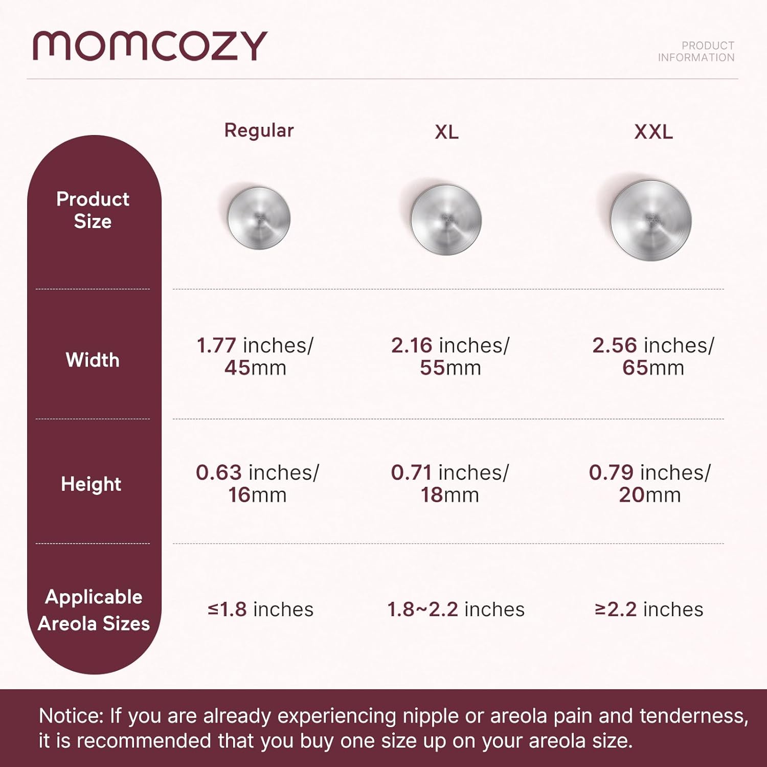 Momcozy Original 999 Silver Nipple Shields (2pcs)