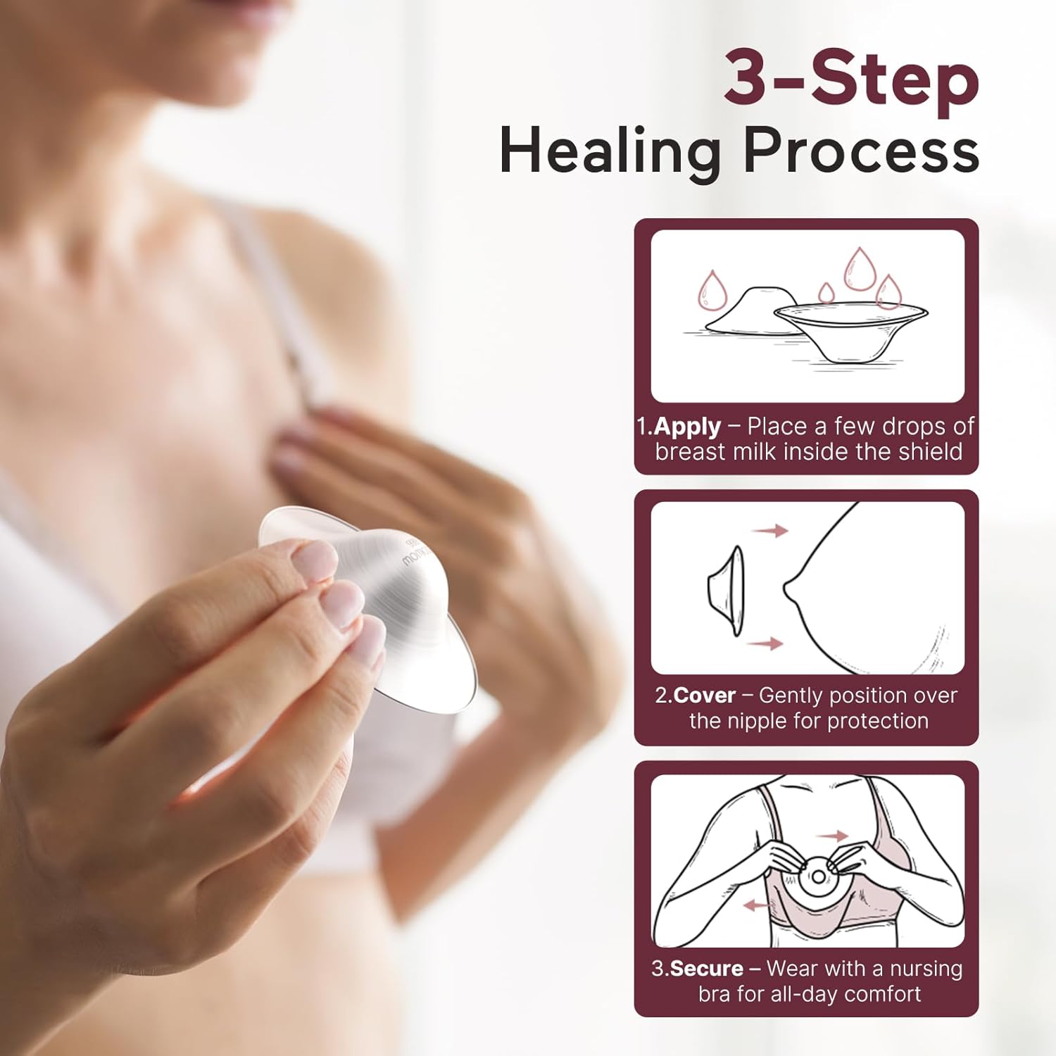 Momcozy Original 999 Silver Nipple Shields (2pcs)