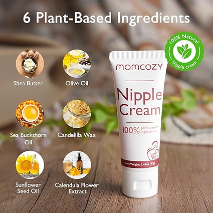 Momcozy Natural Nipple Cream (40g) - Safe for Mom & Baby