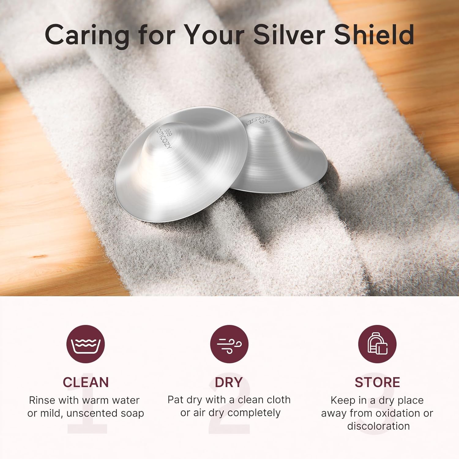 Momcozy Original 999 Silver Nipple Shields (2pcs)