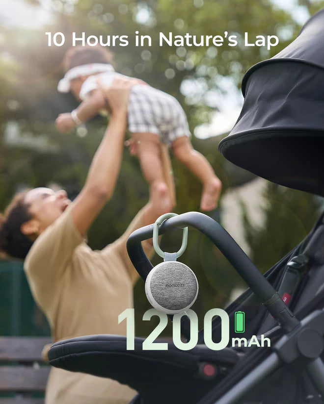 Momcozy Portable Sound Machine with Night Light (Premium Fabric Edition)