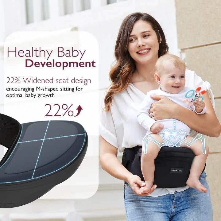 Momcozy Hip Seat Baby Carrier (Medium) - Hands Free Comfort