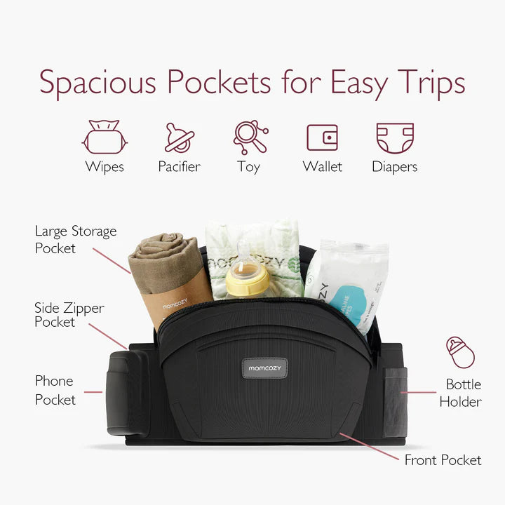 Momcozy Hip Seat Baby Carrier (Medium) - Hands Free Comfort
