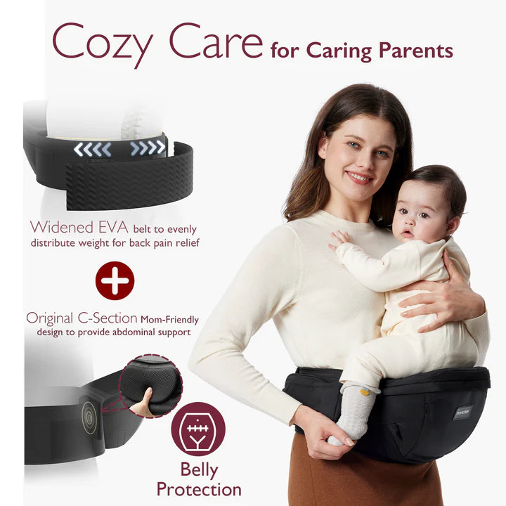 Momcozy Hip Seat Baby Carrier (Medium) - Hands Free Comfort