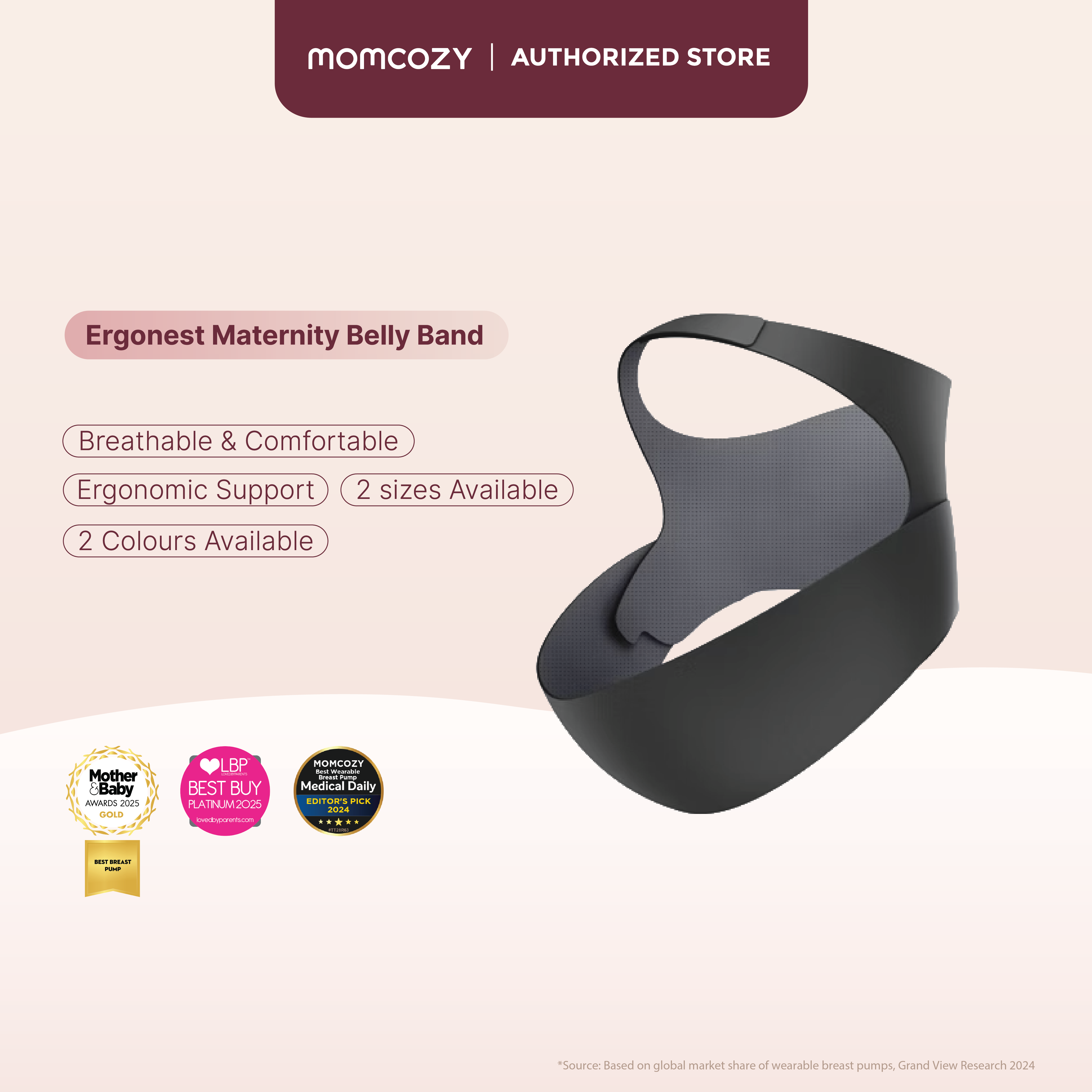 Momcozy Ergonest Maternity Belly Band (3D Support)