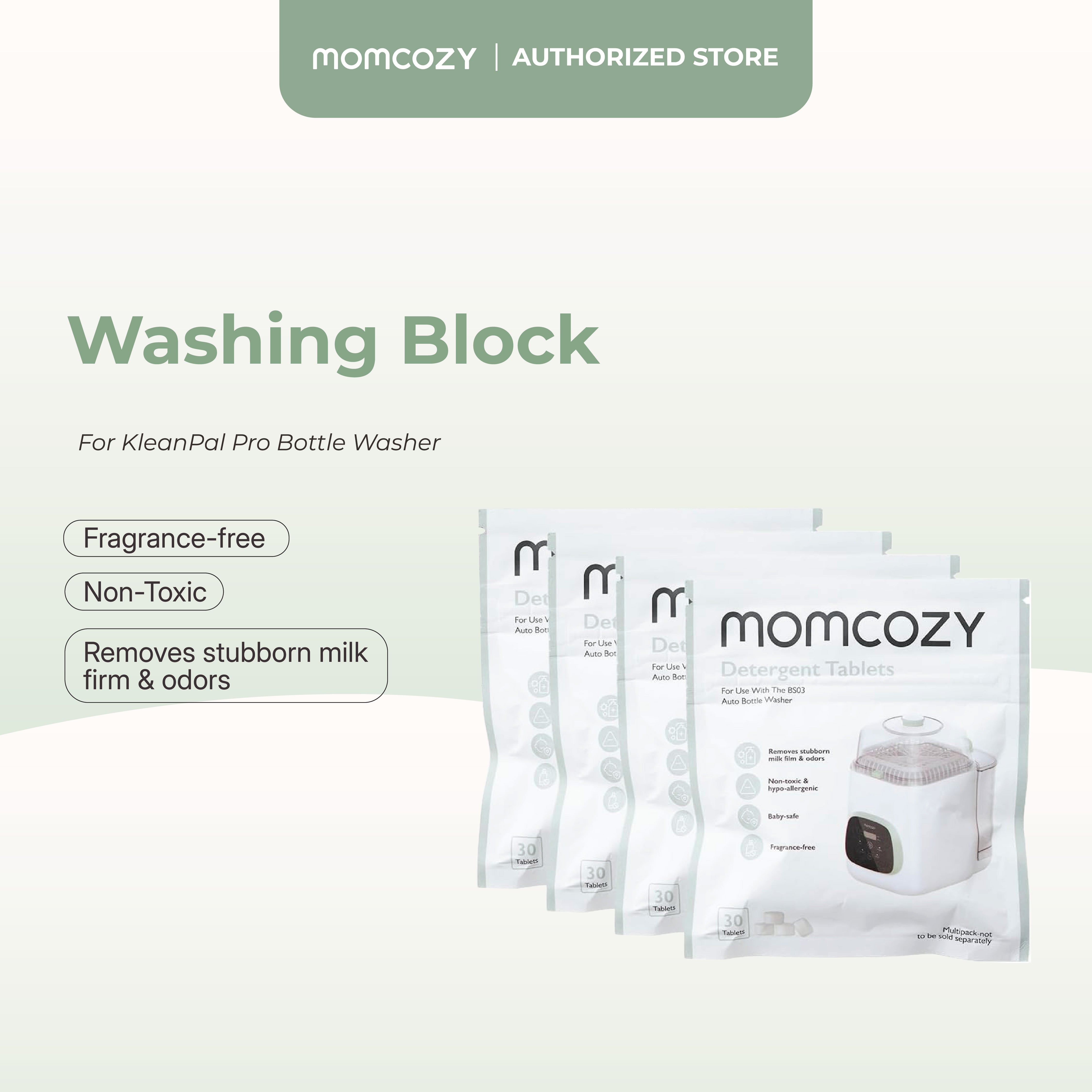 Momcozy Official Washing Block for Momcozy KleanPal Pro (120 Detergent Tablets)