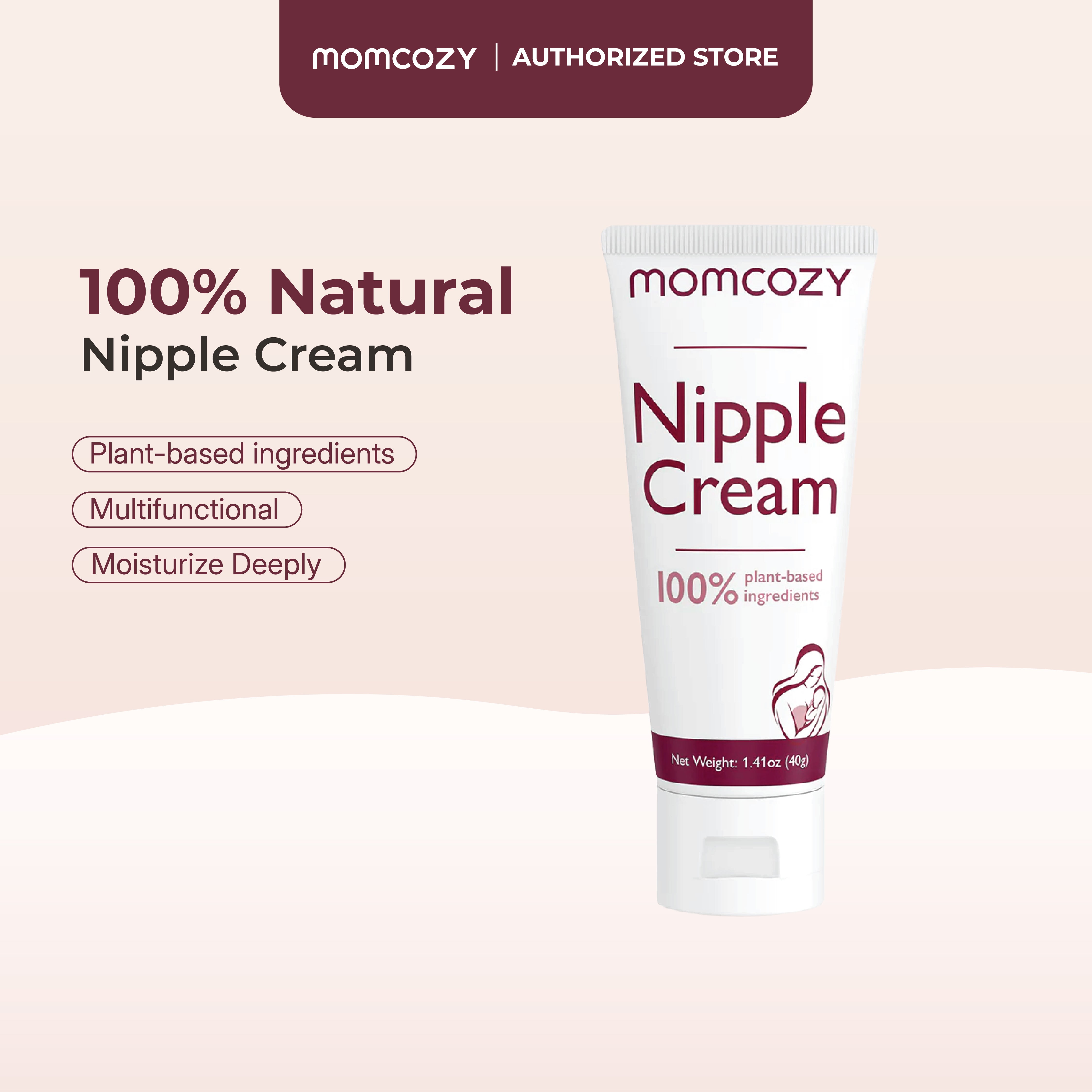 Momcozy Natural Nipple Cream (40g) - Safe for Mom & Baby