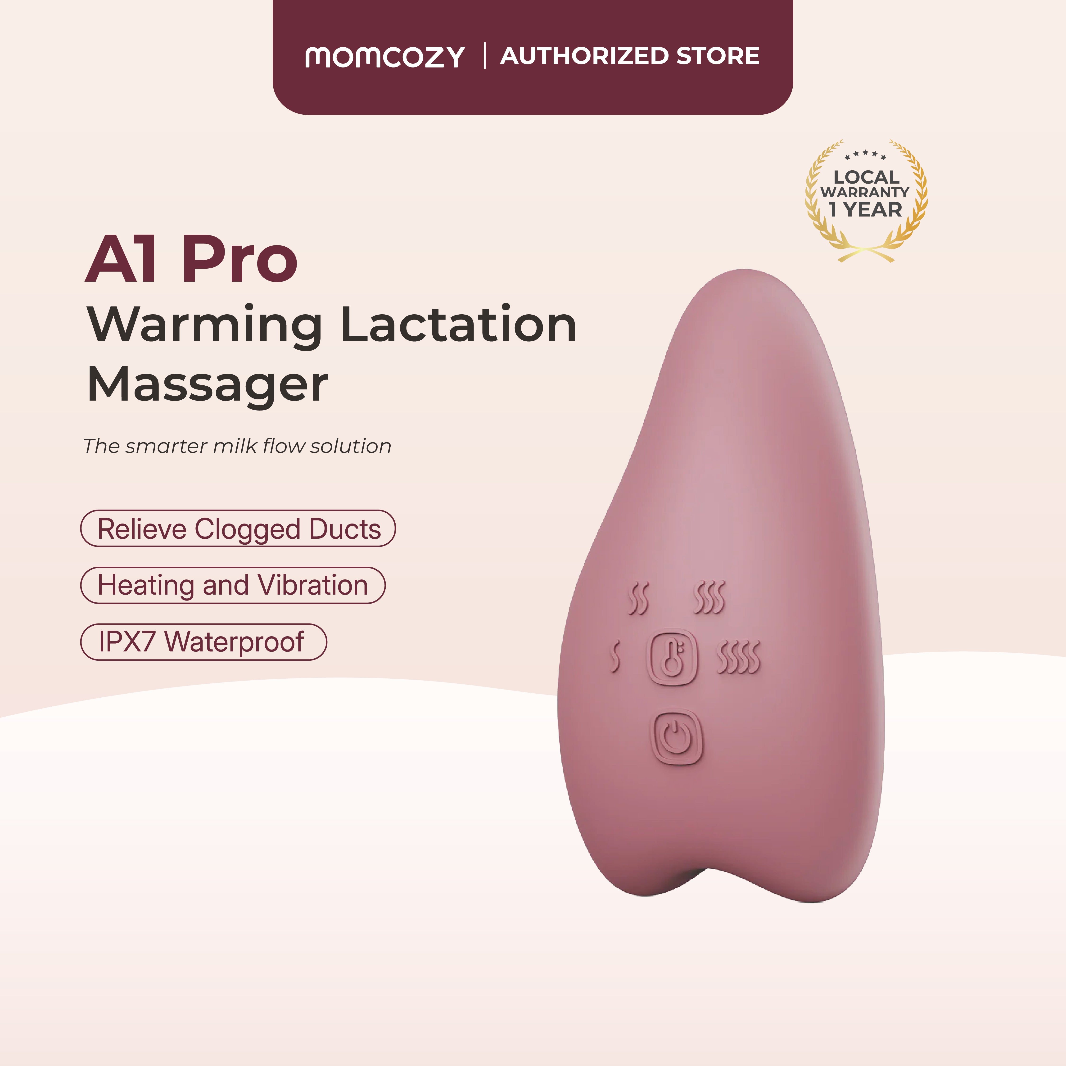 Momcozy Warming A1 Pro Lactation Massager (4 Rapid Heating Levels)