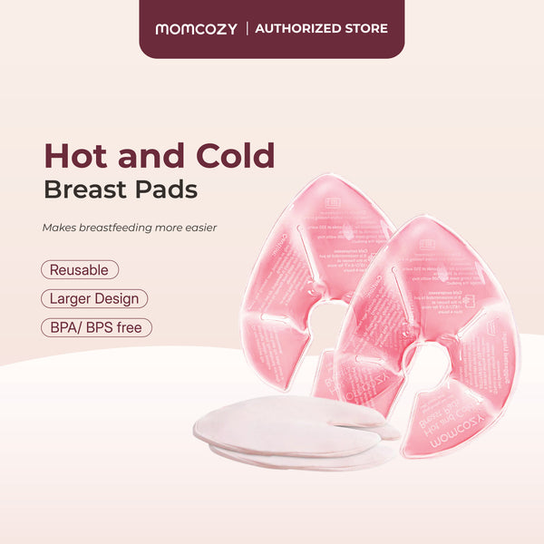 Momcozy Hot and Cold Breast Therapy Pads with Soft Covers (2 Pack)