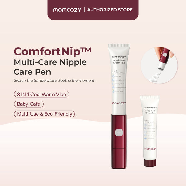 Momcozy 3-in-1 Multi-Care Electric Nipple Cream Pen (Warming, Cooling & Vibration)