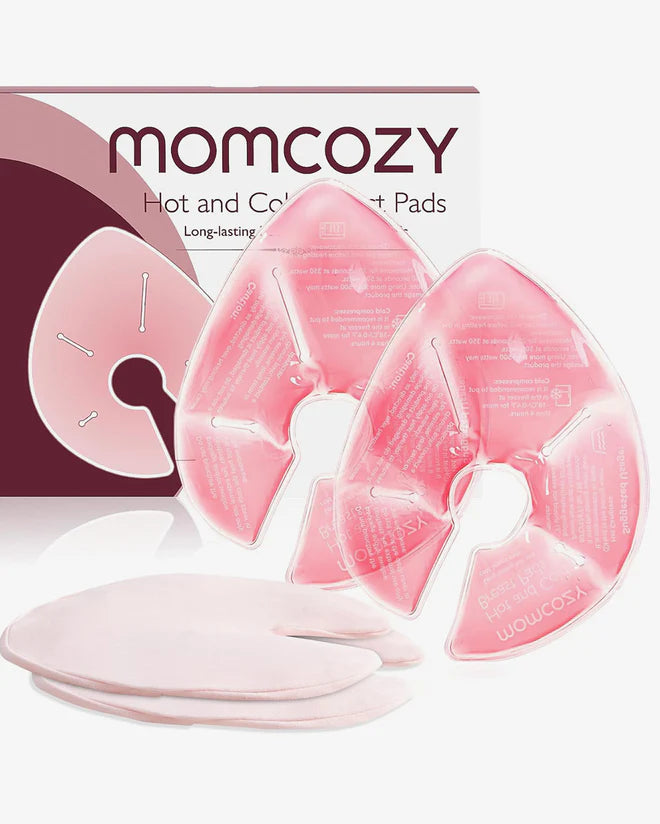 Momcozy Hot and Cold Breast Therapy Pads with Soft Covers (2 Pack)
